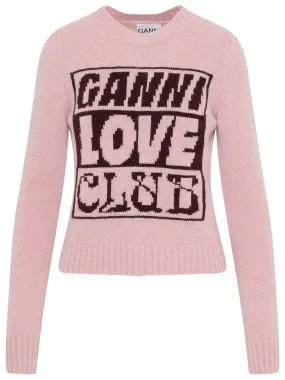 Ganni Logo Intarsia-Knit Jumper