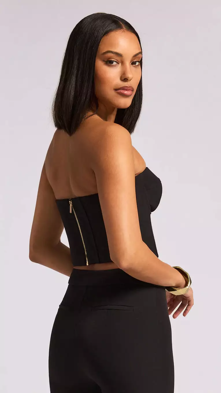 Generation Love - Elaia Crepe Bustier - Black