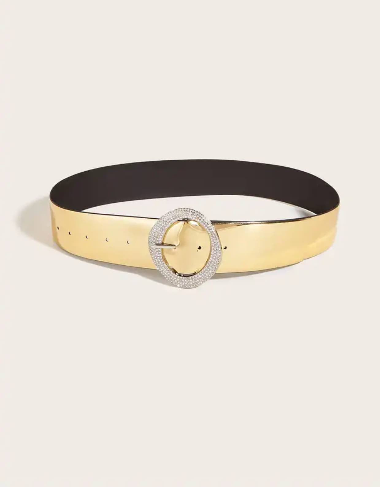 Golden Waist Belt With Buckle