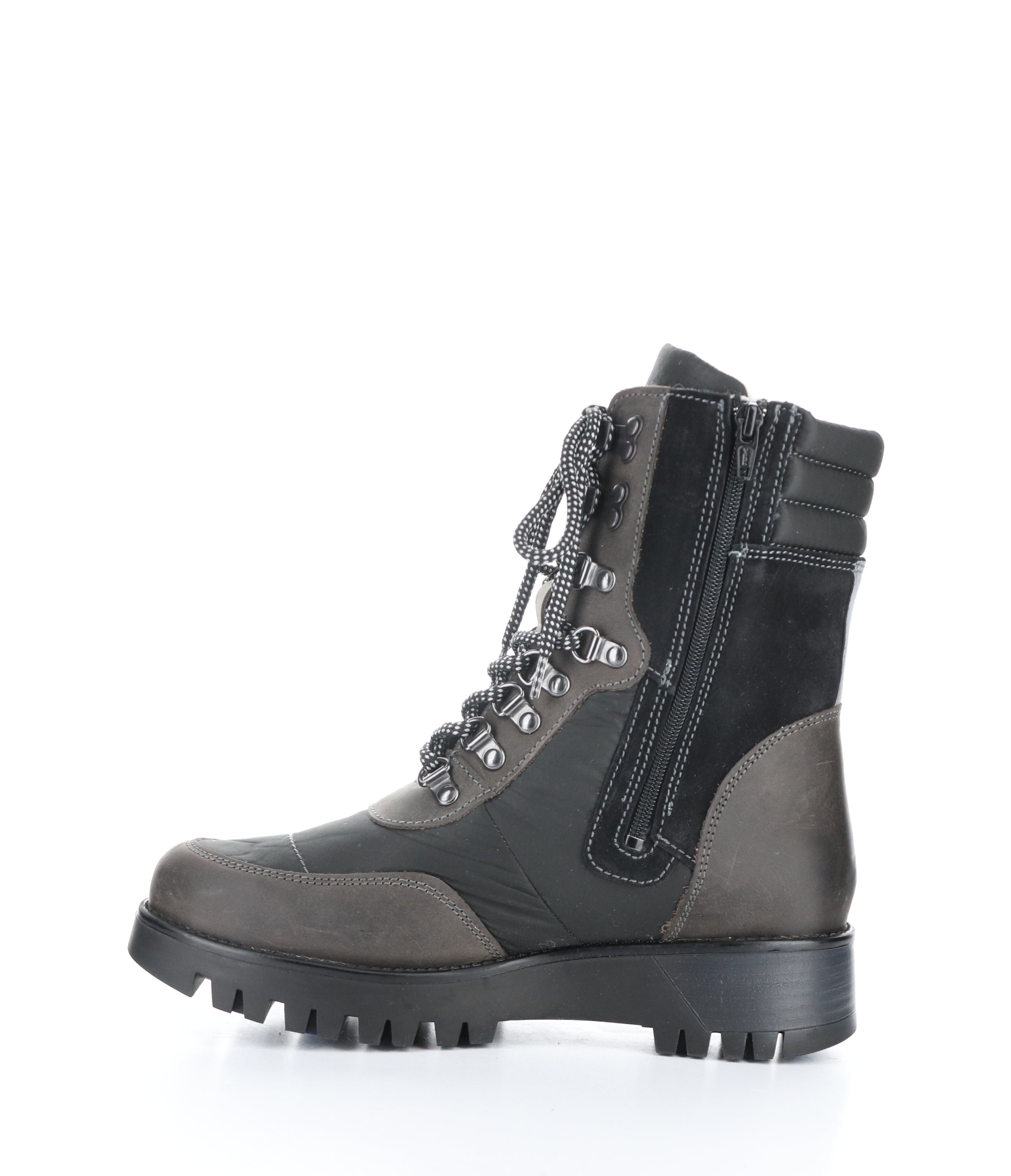 GREER PRIMA GREY/BLACK Round Toe Boots