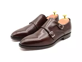 Haste Men's Calf Leather Double Monk Strap Shoes - Dark Brown