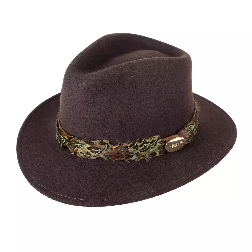 Hicks & Brown Suffolk Fedora - Pheasant Feather Wrap