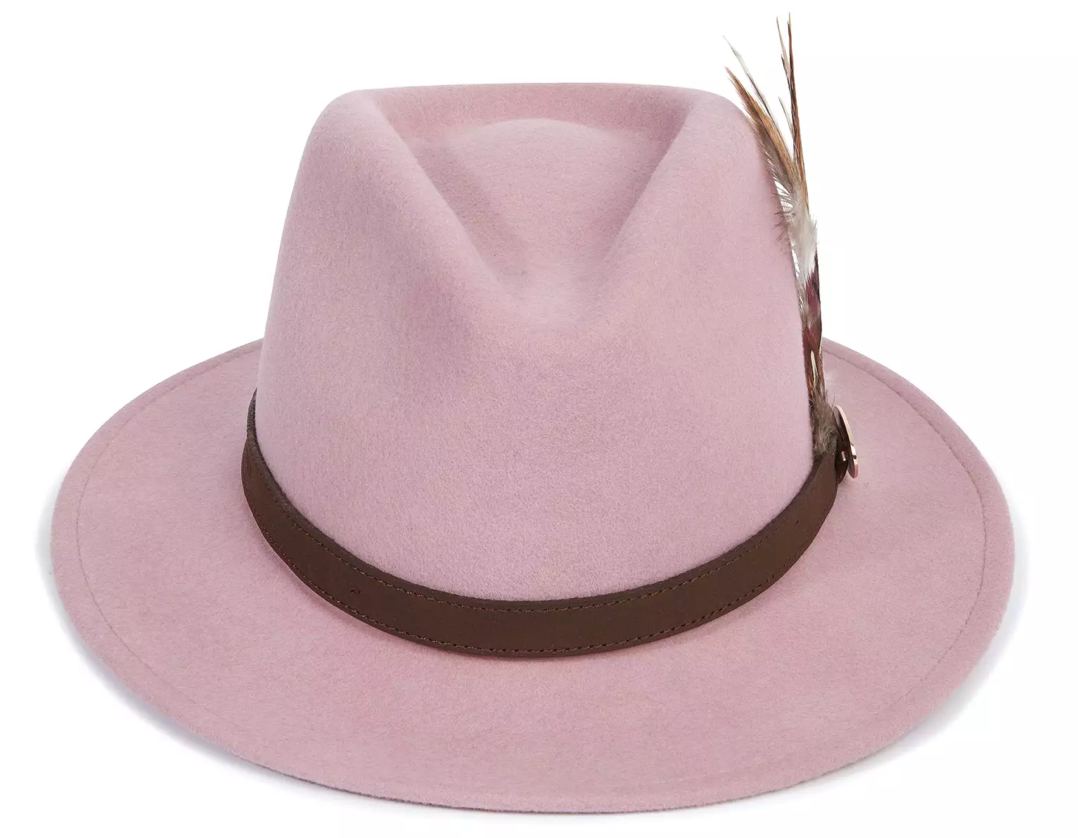 Hicks & Brown Suffolk Fedora - Side Gamebird Feather