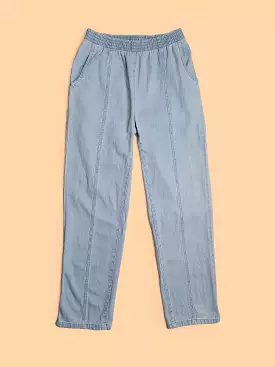 High Waist Elastic Mom Jeans - size S-M