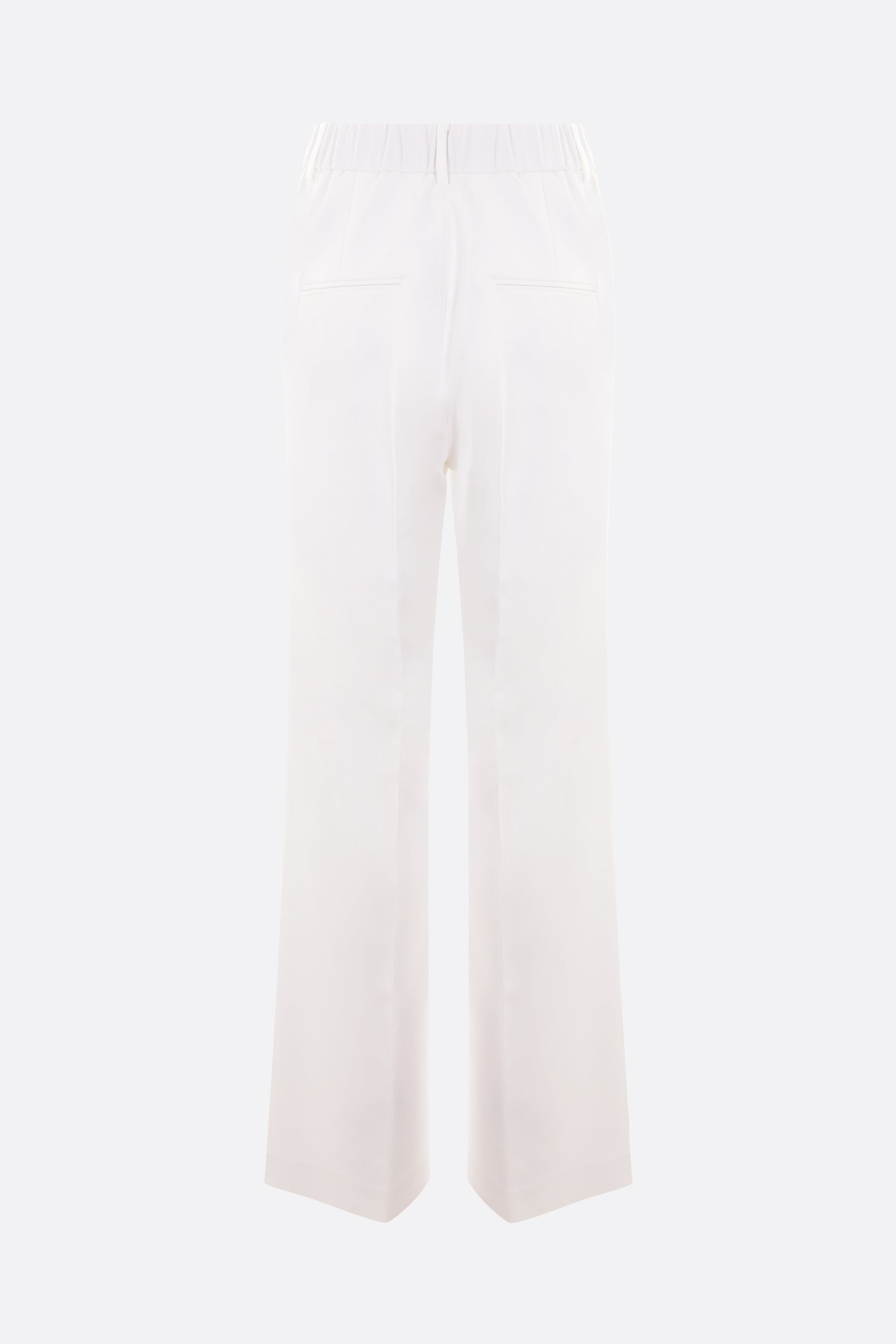 high-waisted flared twill pants