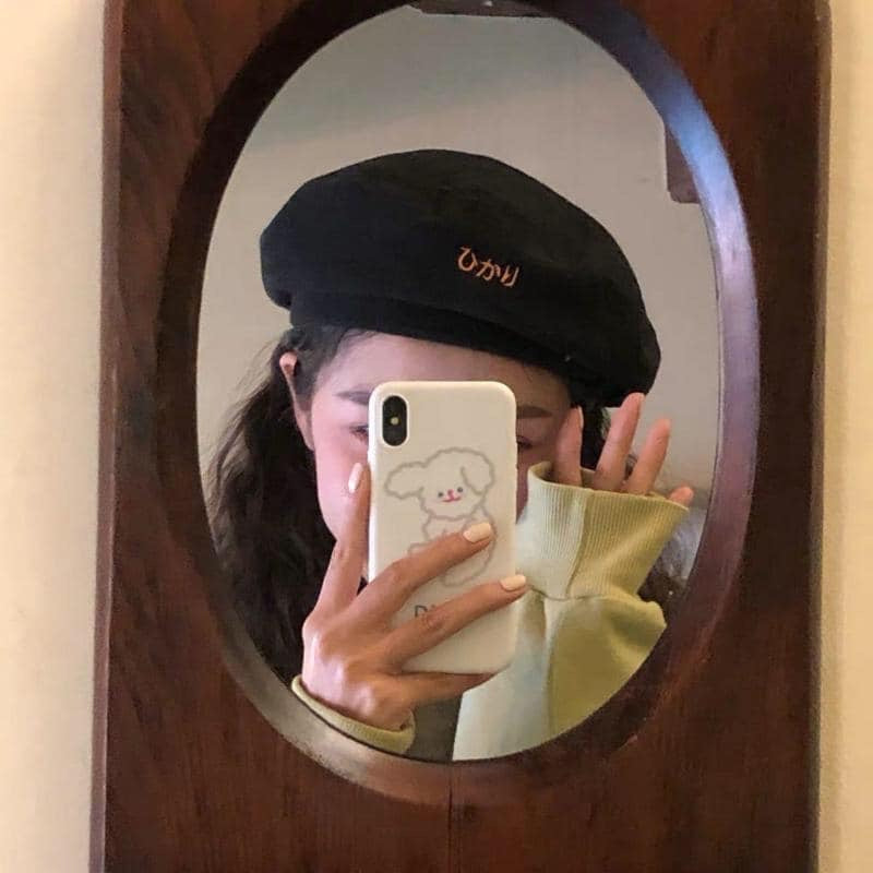 Japanese Lettering Beret