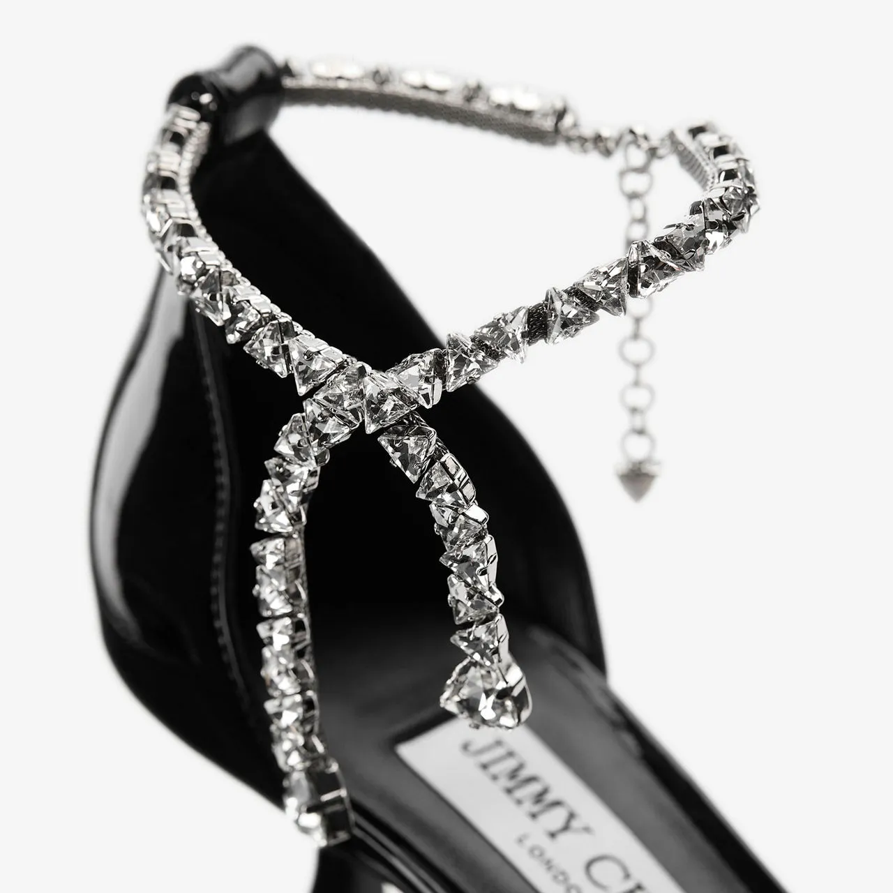 JIMMY CHOO Stevie 50 Anklet Kitten Heels - Black