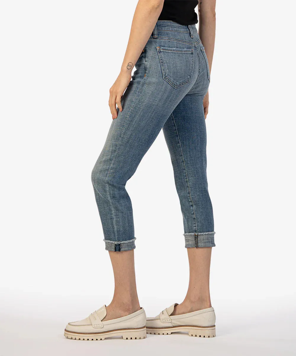 Kut From The Kloth Amy (Summer Weight) Straight Leg Crop Jeans (Gained Wash)