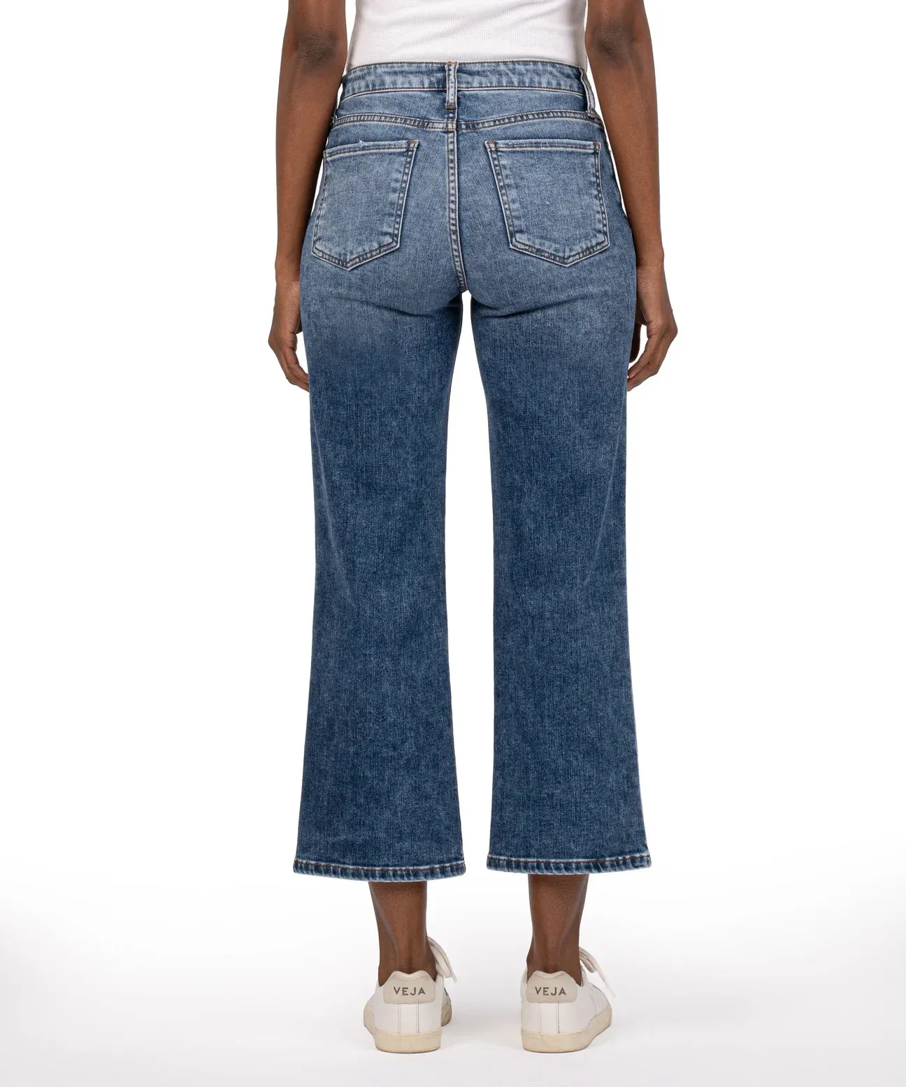 Kut From The Kloth Charlotte Wide Leg Crop Jeans (Commendatory Wash)