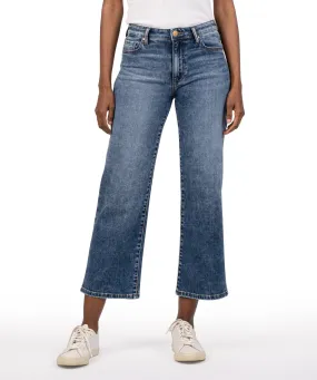 Kut From The Kloth Charlotte Wide Leg Crop Jeans (Commendatory Wash)