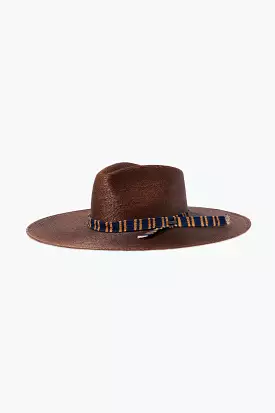 Leigh Straw Fedora - Brown