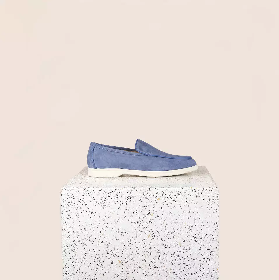 Lisa Sneaker Loafer - Light Blue Suede