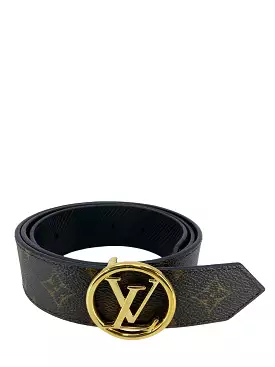 Louis Vuitton Monogram Epi Circle LV Logo Reversible Belt 85