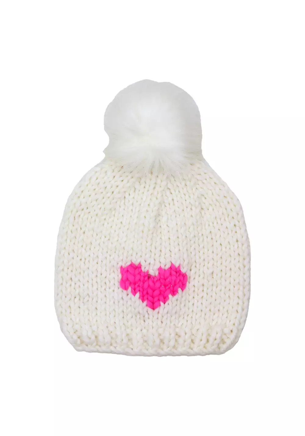 LOVE TOQUE (SNOW/HOT PINK) - GOGO