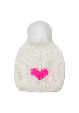 LOVE TOQUE (SNOW/HOT PINK) - GOGO