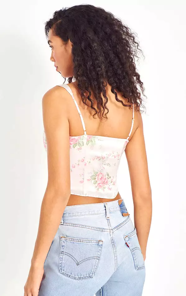 Loveshackfancy - Mori Silk Bustier - Angelic Pink