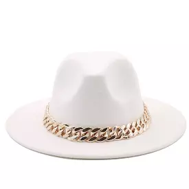 Luxury Fedora Hat With Chain