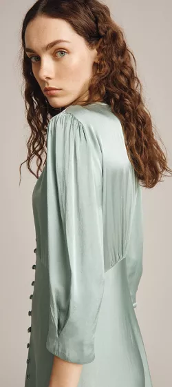 Madison Satin Sage Dress