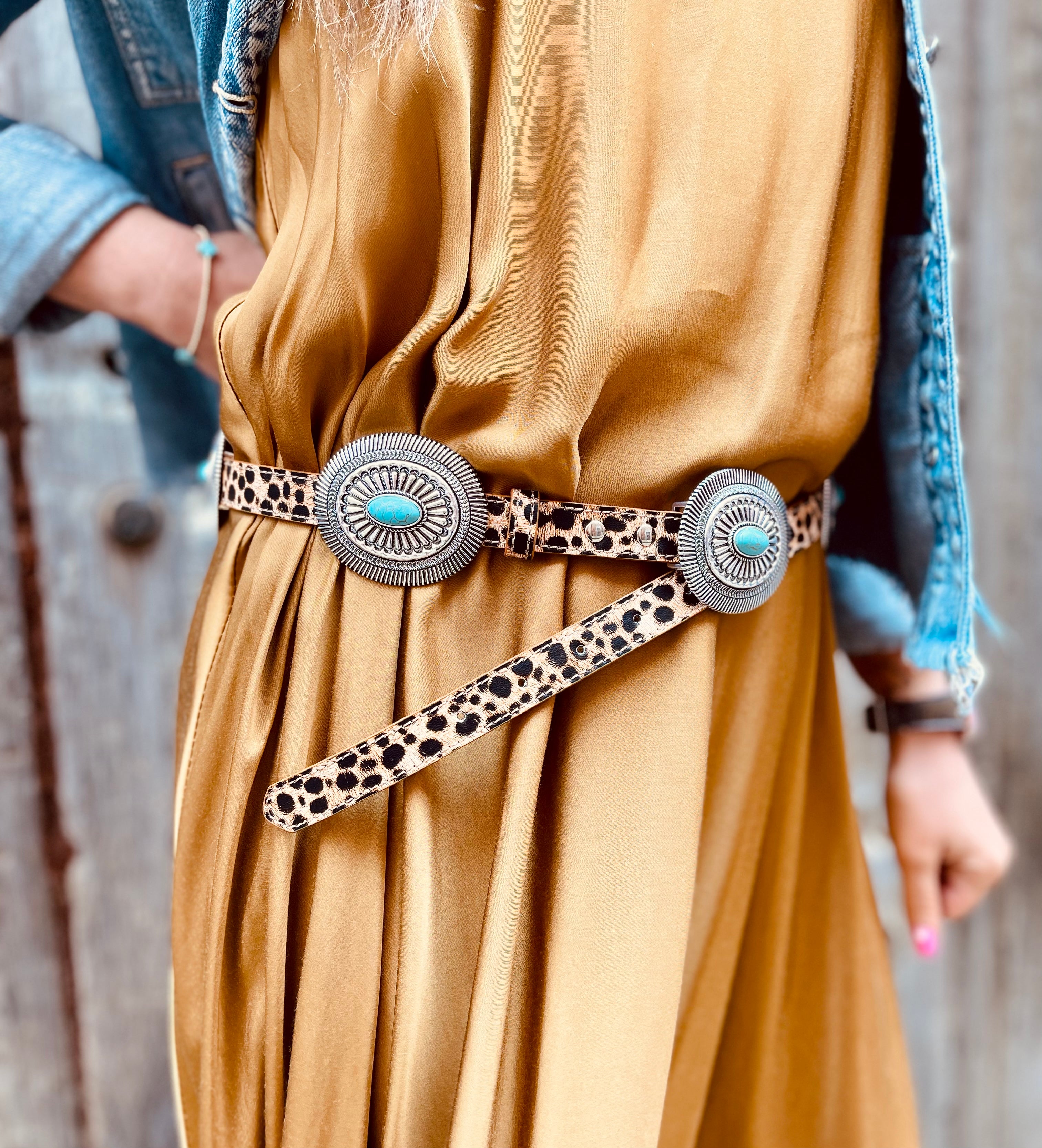 Miranda Leather Concho Belt