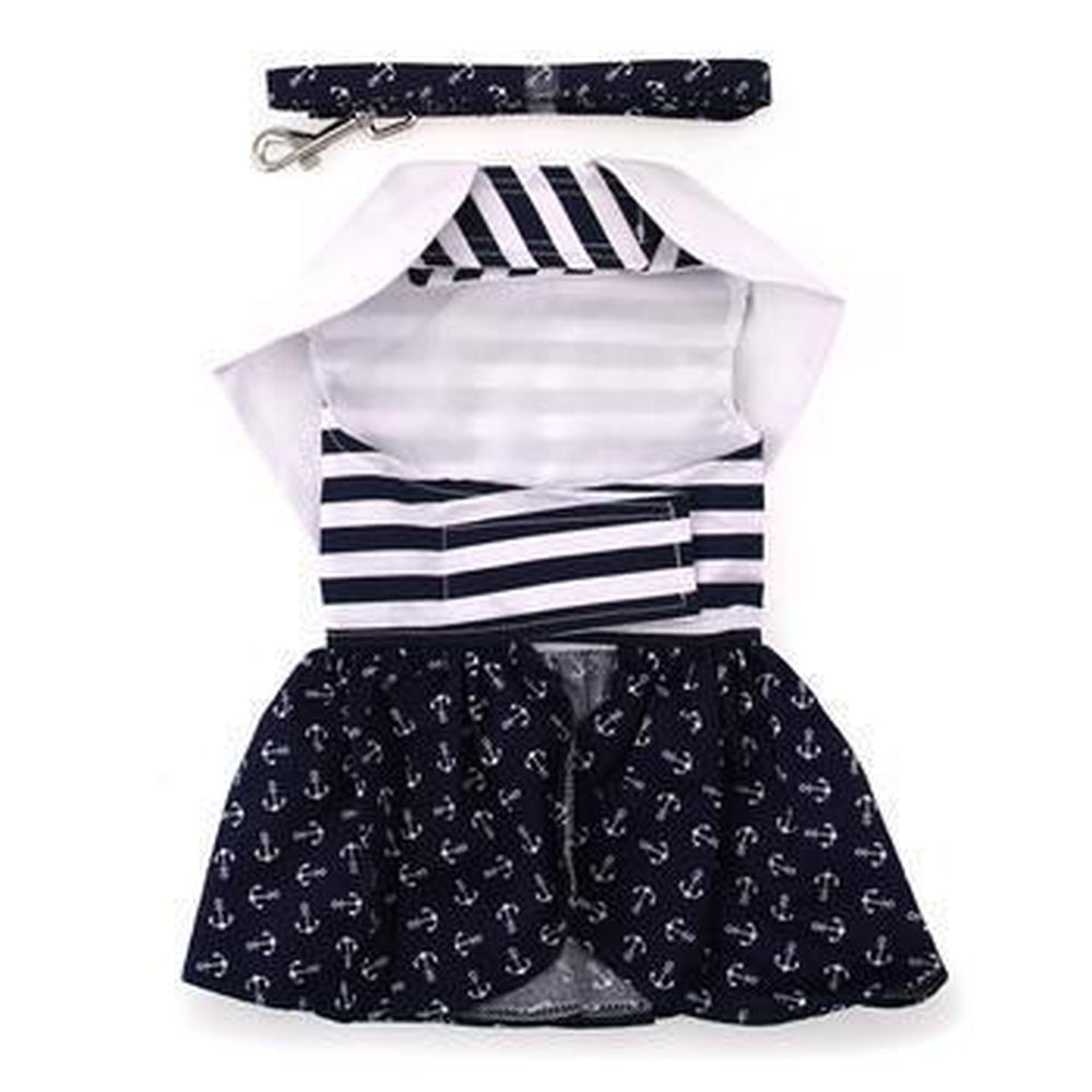 Nautical Dog Dress - Matching Leash