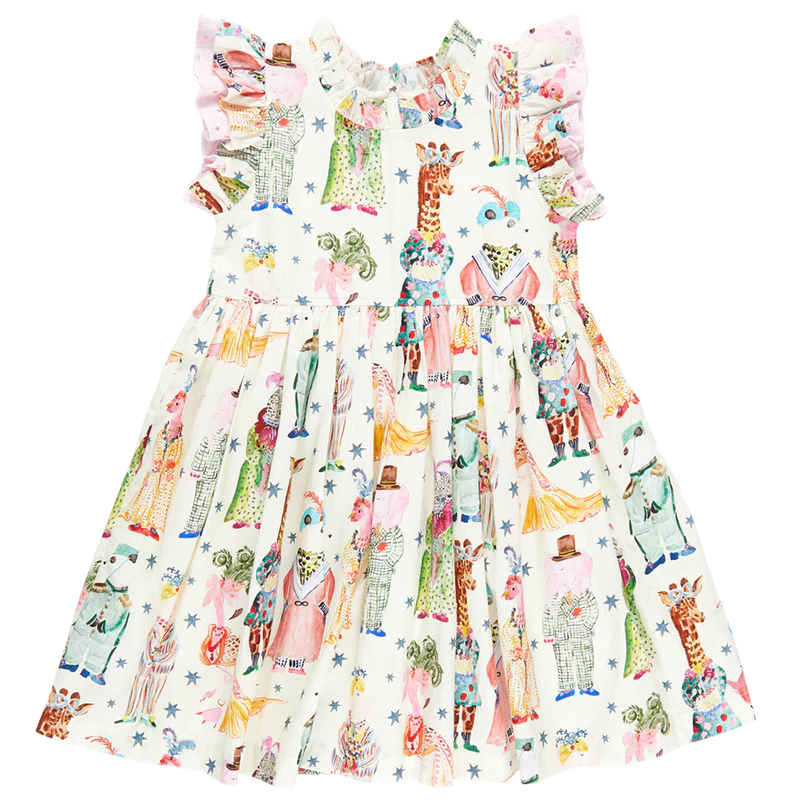 Pink Chicken - Leila Dress - Circus Animals