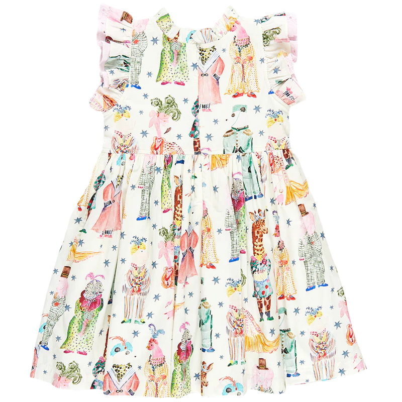 Pink Chicken - Leila Dress - Circus Animals