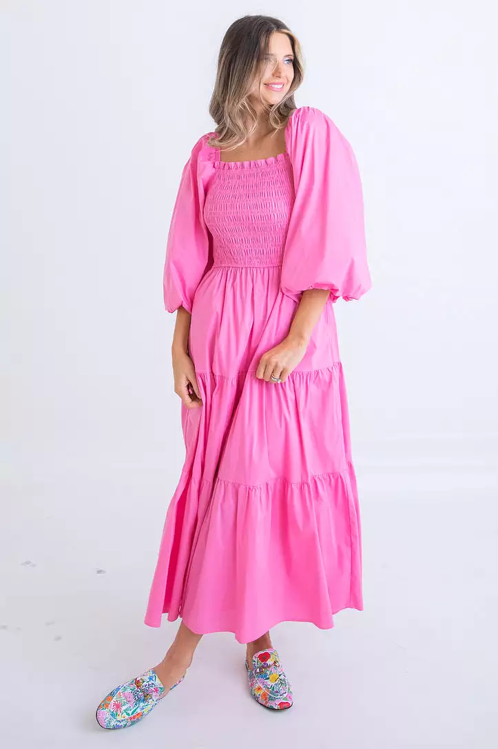 Poplin Smock Maxi Dress