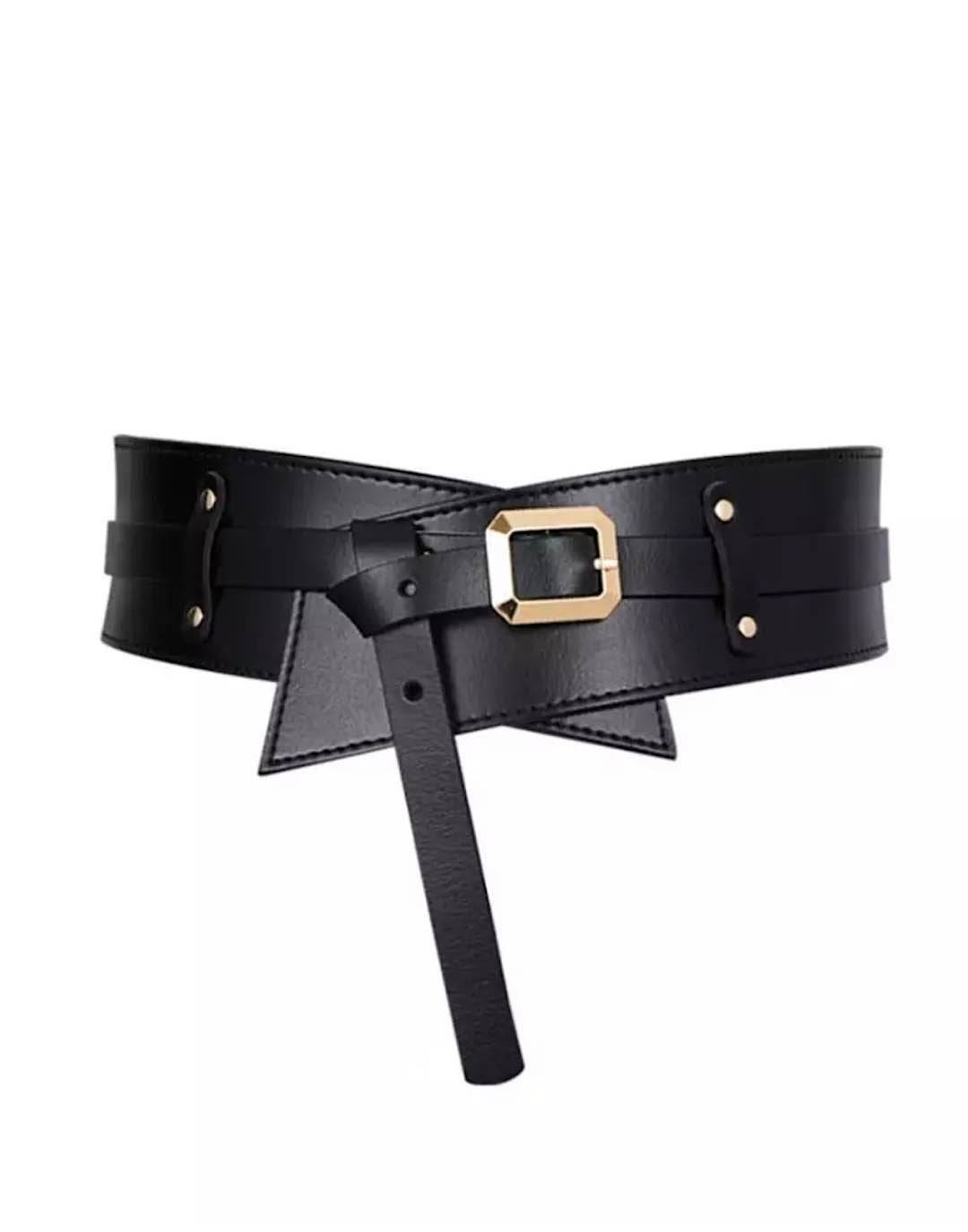 PU Leather Wide Double Belt