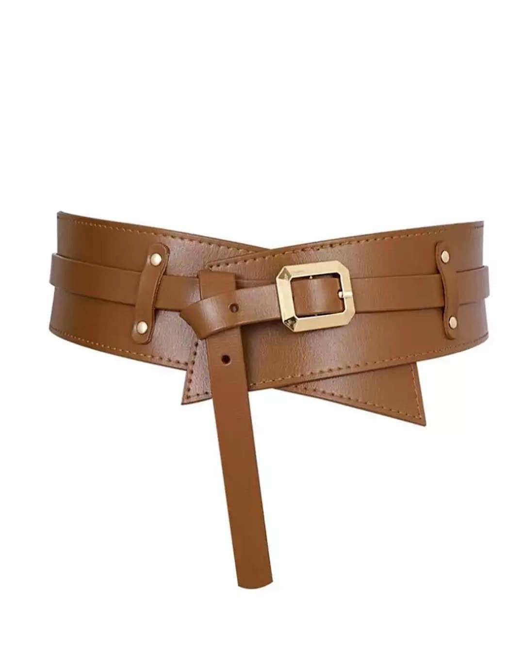 PU Leather Wide Double Belt