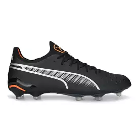 Puma King Ultimate FG/AG Football Boots (Black/Silver/Orange)