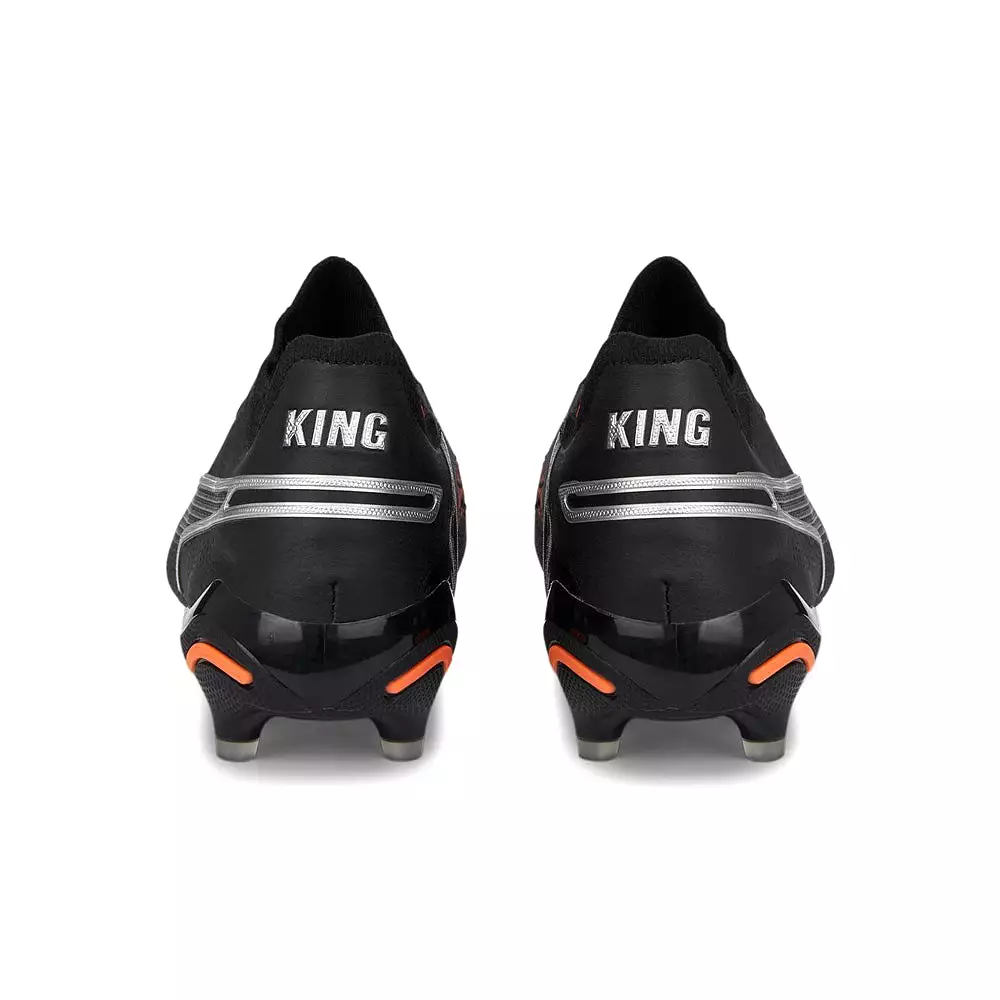 Puma King Ultimate FG/AG Football Boots (Black/Silver/Orange)