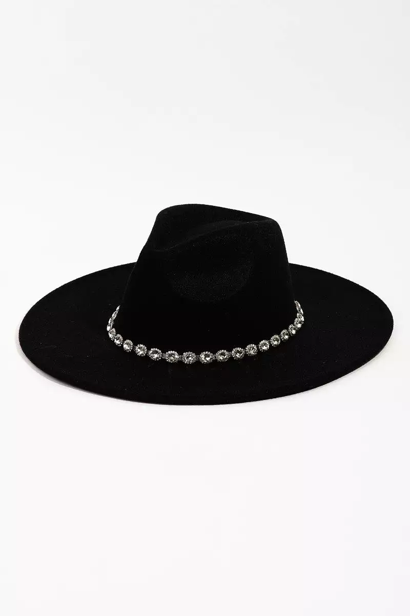 Rhinestone Fedora Hat