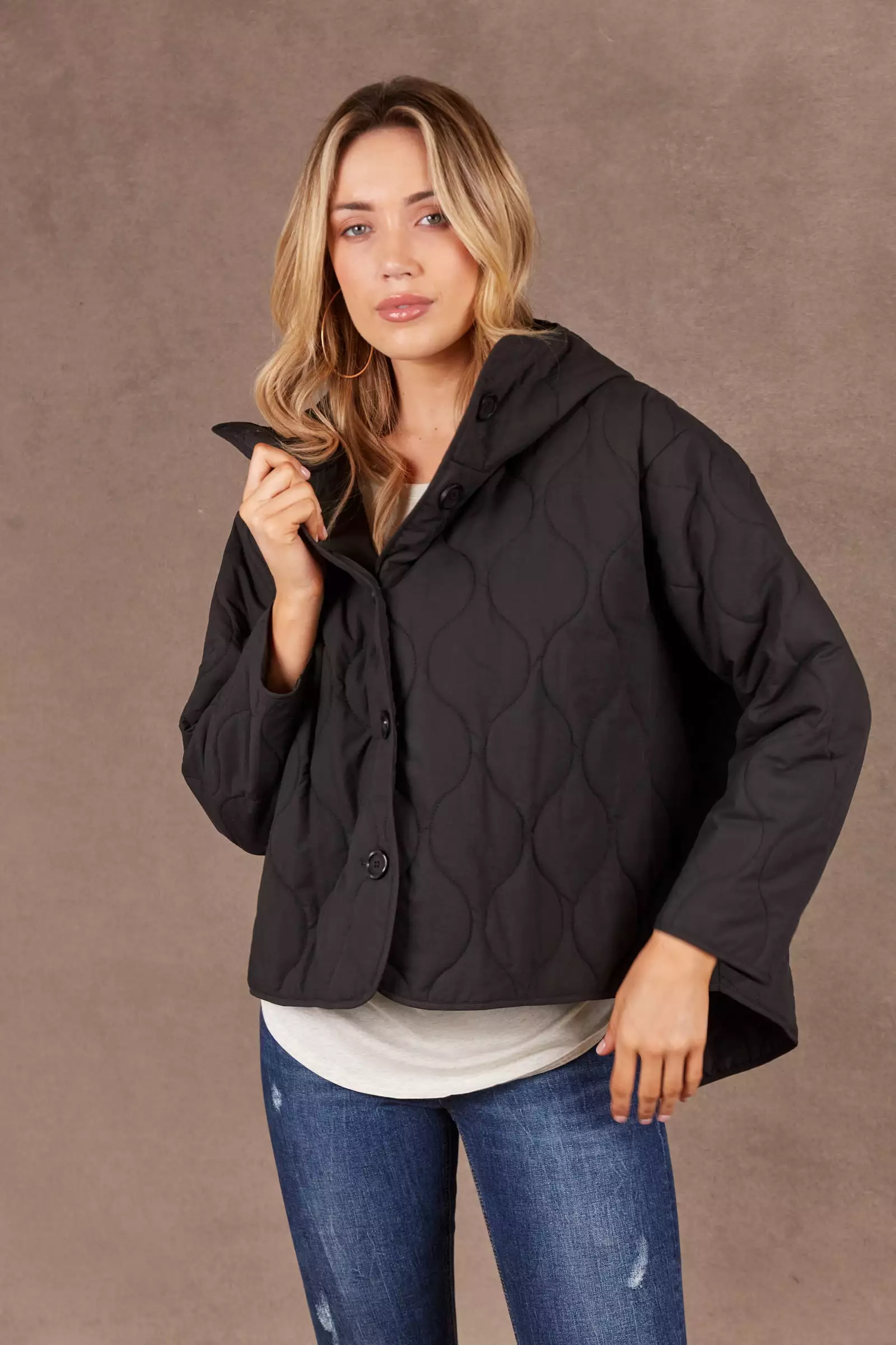 Ribe Hood Jacket - Ebony Black