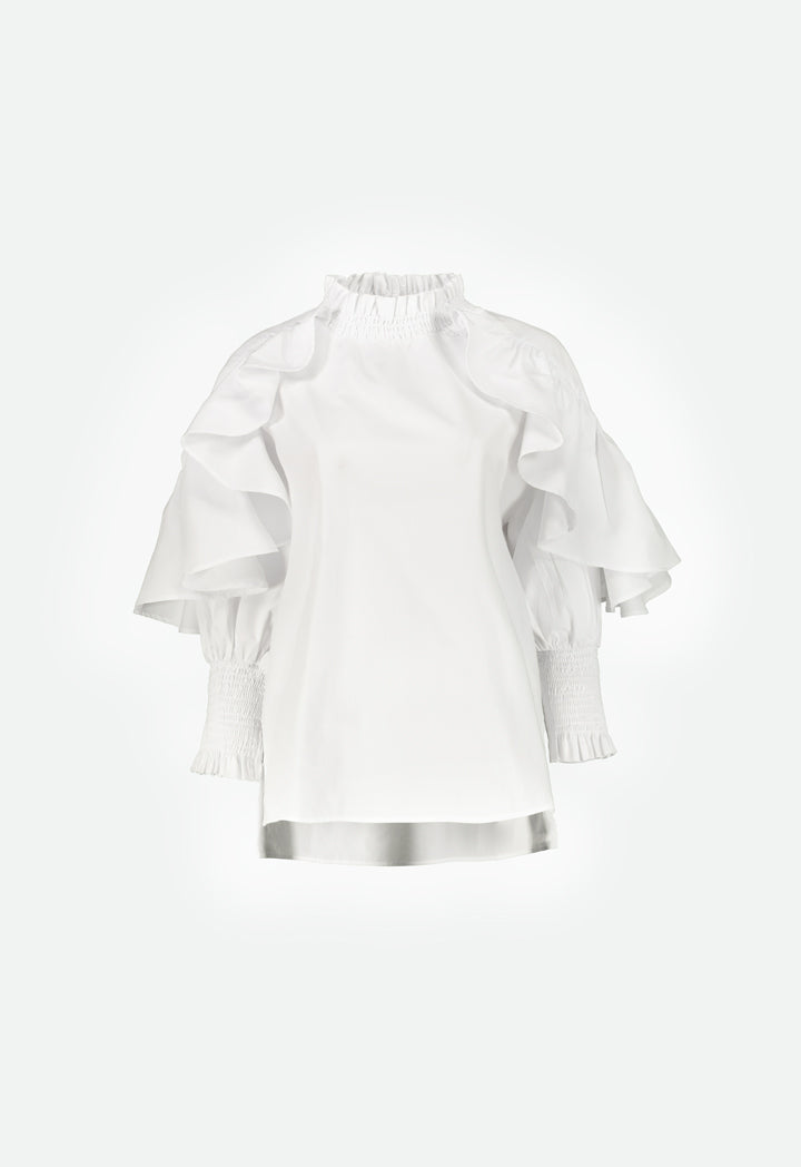 Ruffle Trim Blouse