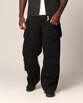 Saint Morta Super Baggy Cargo Pants Black