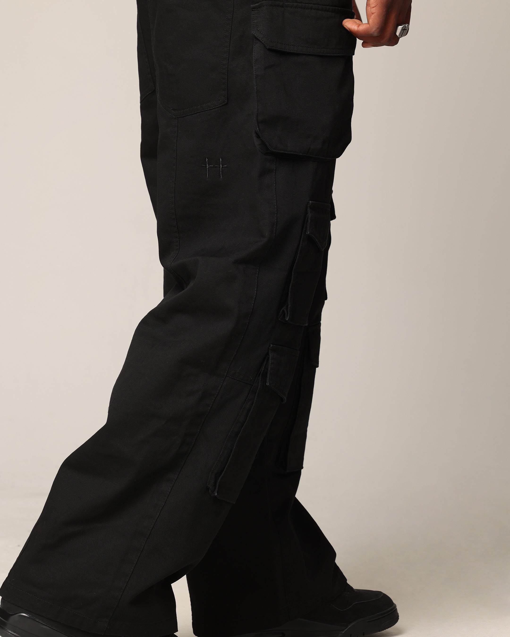 Saint Morta Super Baggy Cargo Pants Black