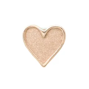 Sandblasted Heart in Gold - on flatback