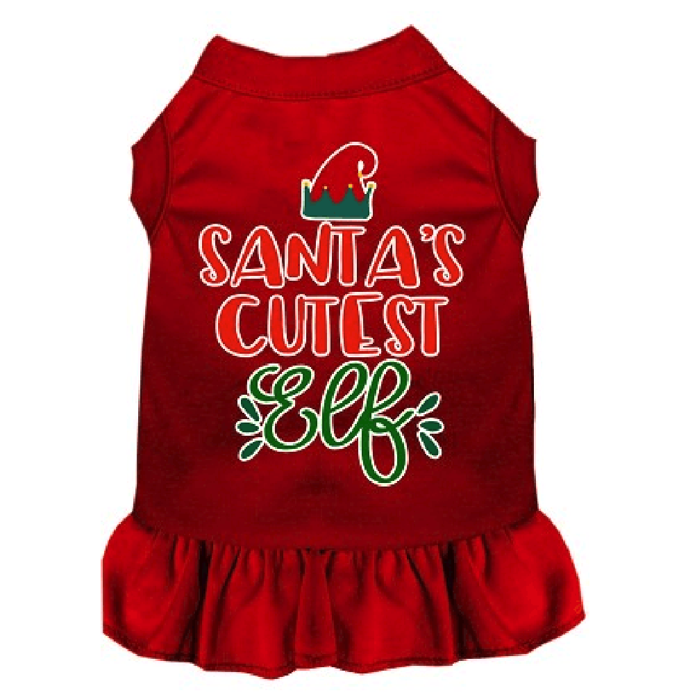 Santa's Cutest Elf Dog Dress