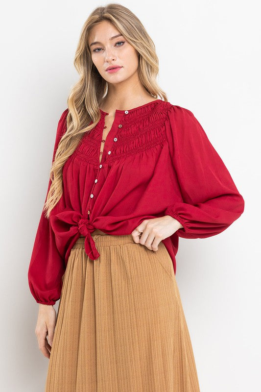 Scarlett Shirring Blouse