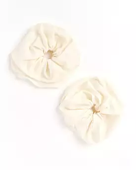 Sheer Cotton Scrunchie in Ivory