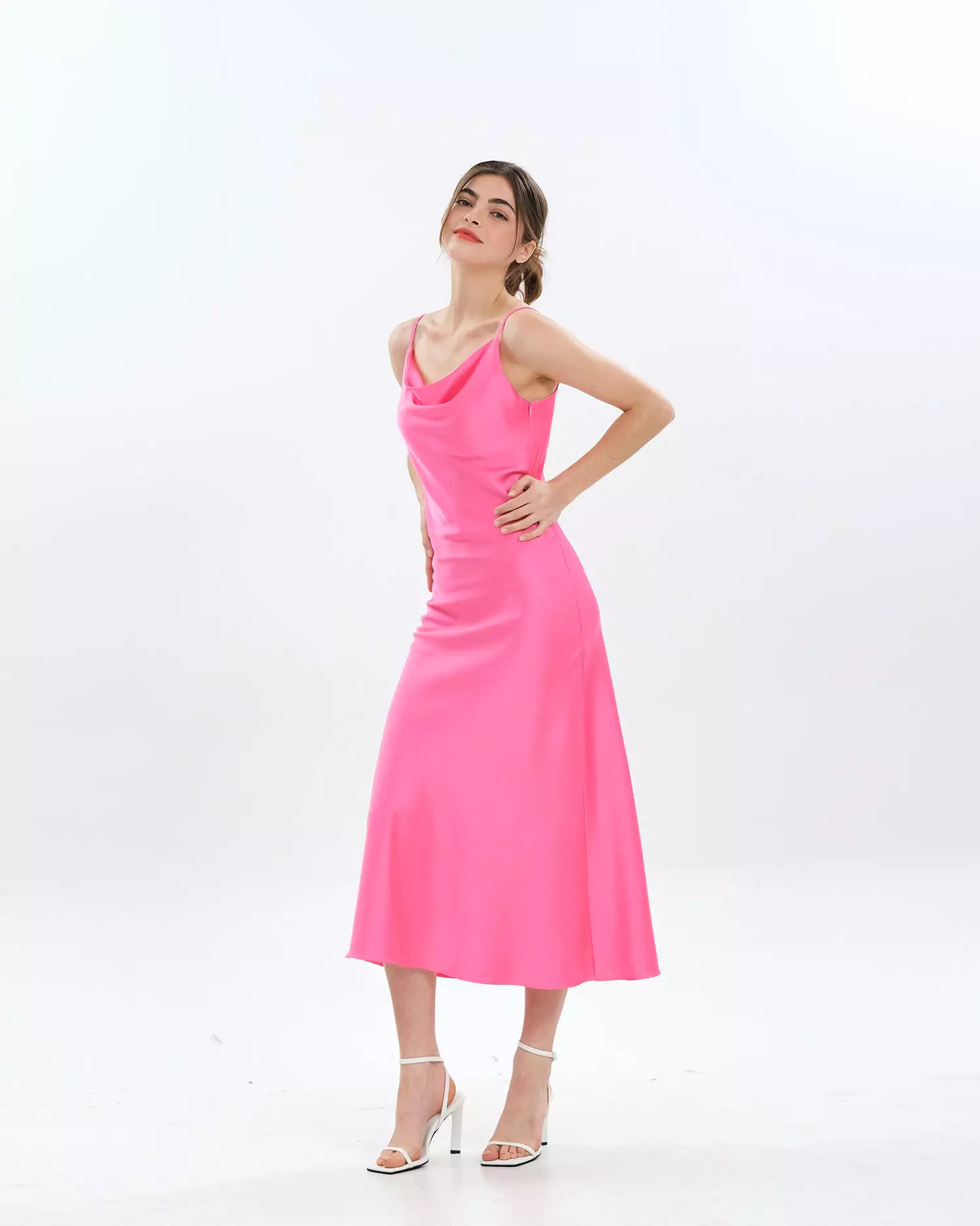 Silky Sleeveless Party Dress IA13