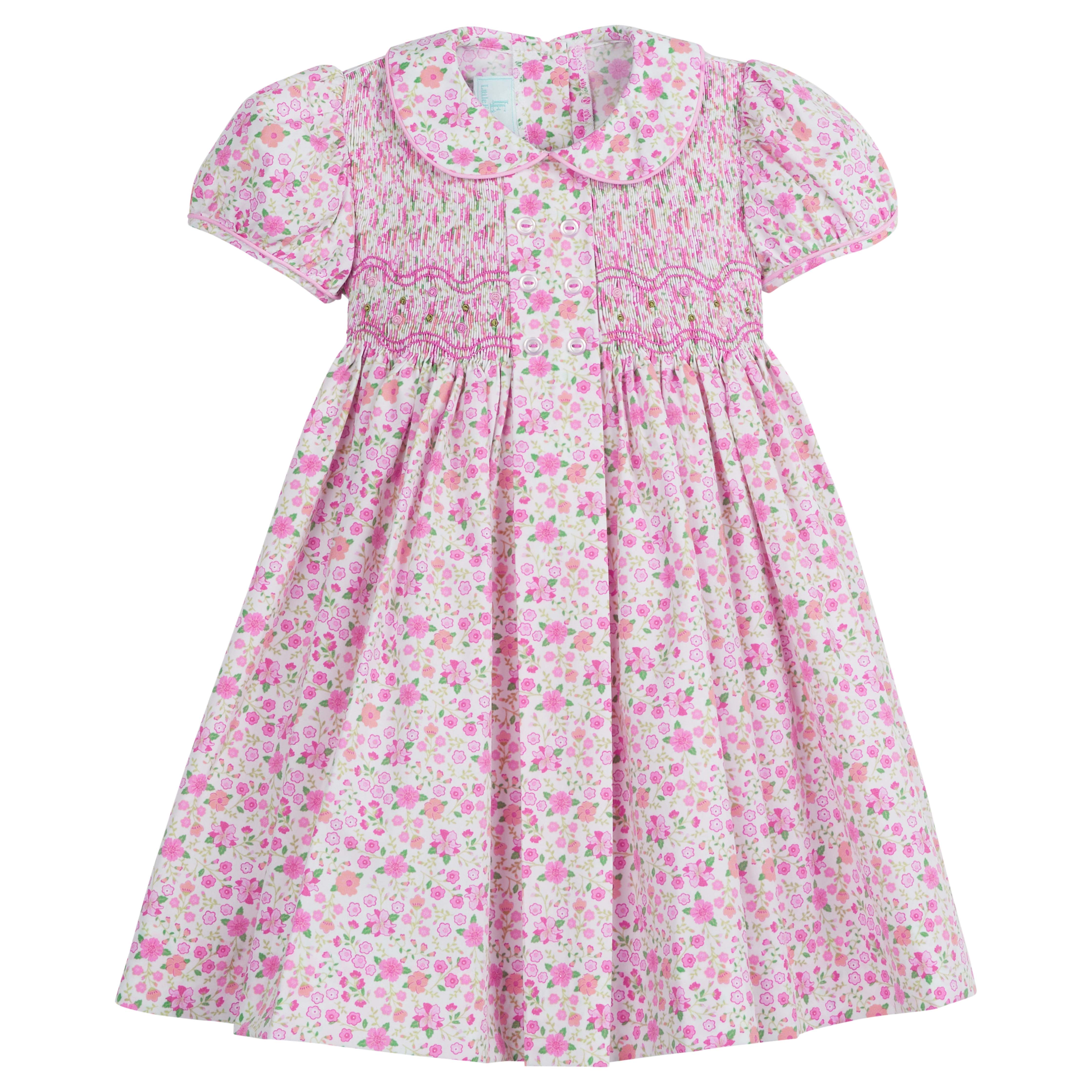 Smocked Bridget Dress - Fairway Floral