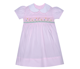 Smocked Dress - Spring Flowers