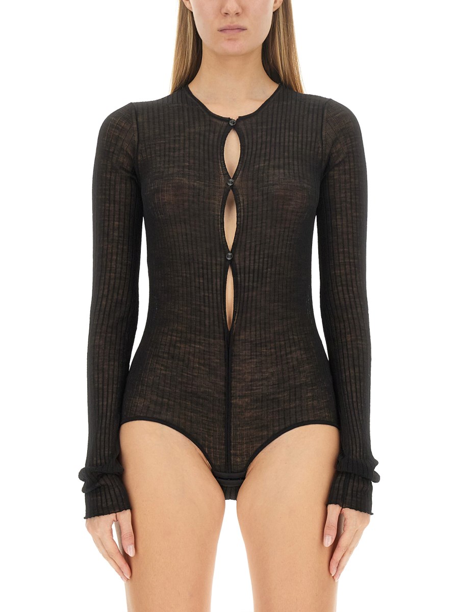 SPORTMAX    WOOL KNIT DINAR BODYSUIT