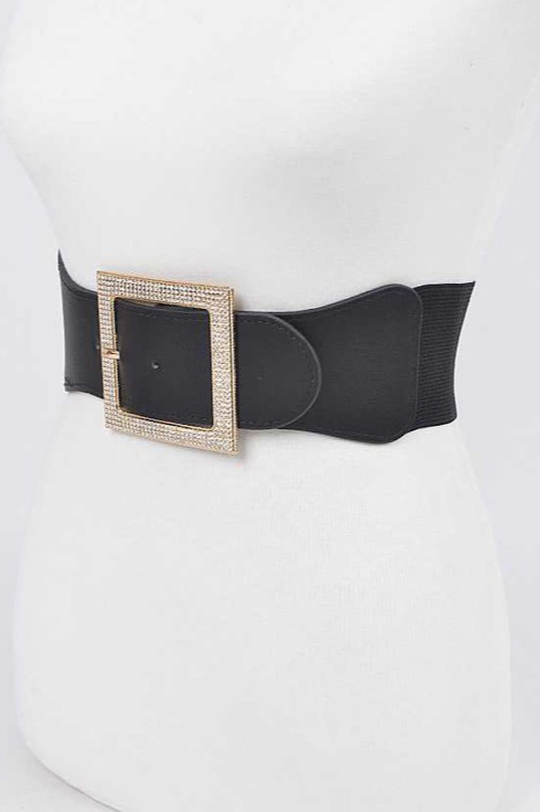 Square Bling Black Belt