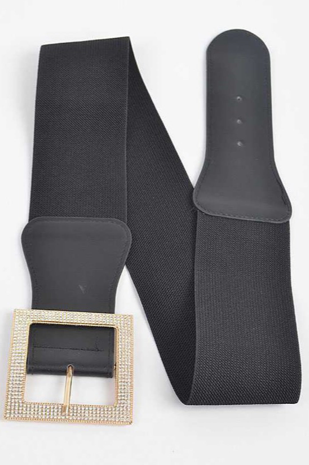 Square Bling Black Belt