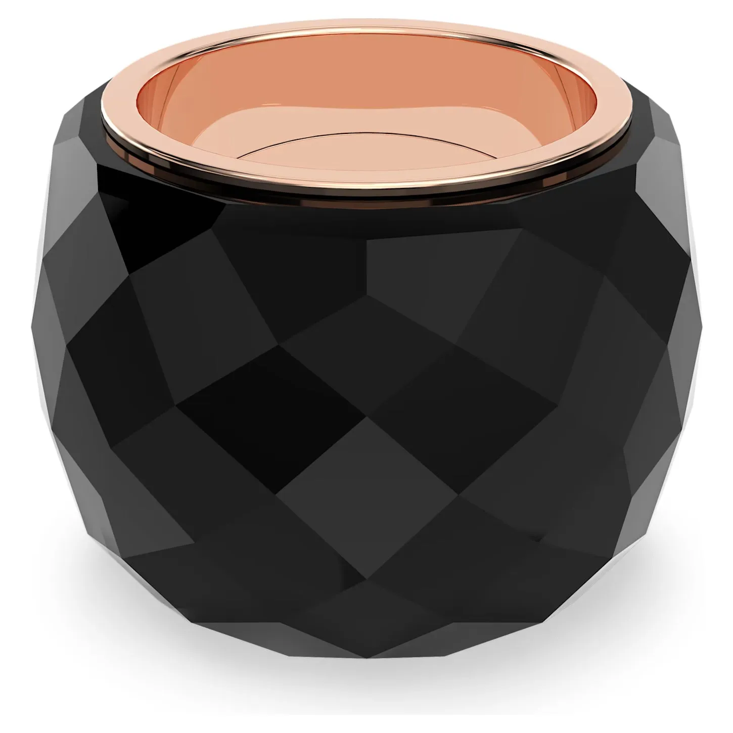 Swarovski Nirvana ring Black, Rose gold-tone finish, Small/52/6 -5474366