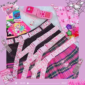 SWEET PINK “HELLO KITTY”VELCRO BELT BY260803