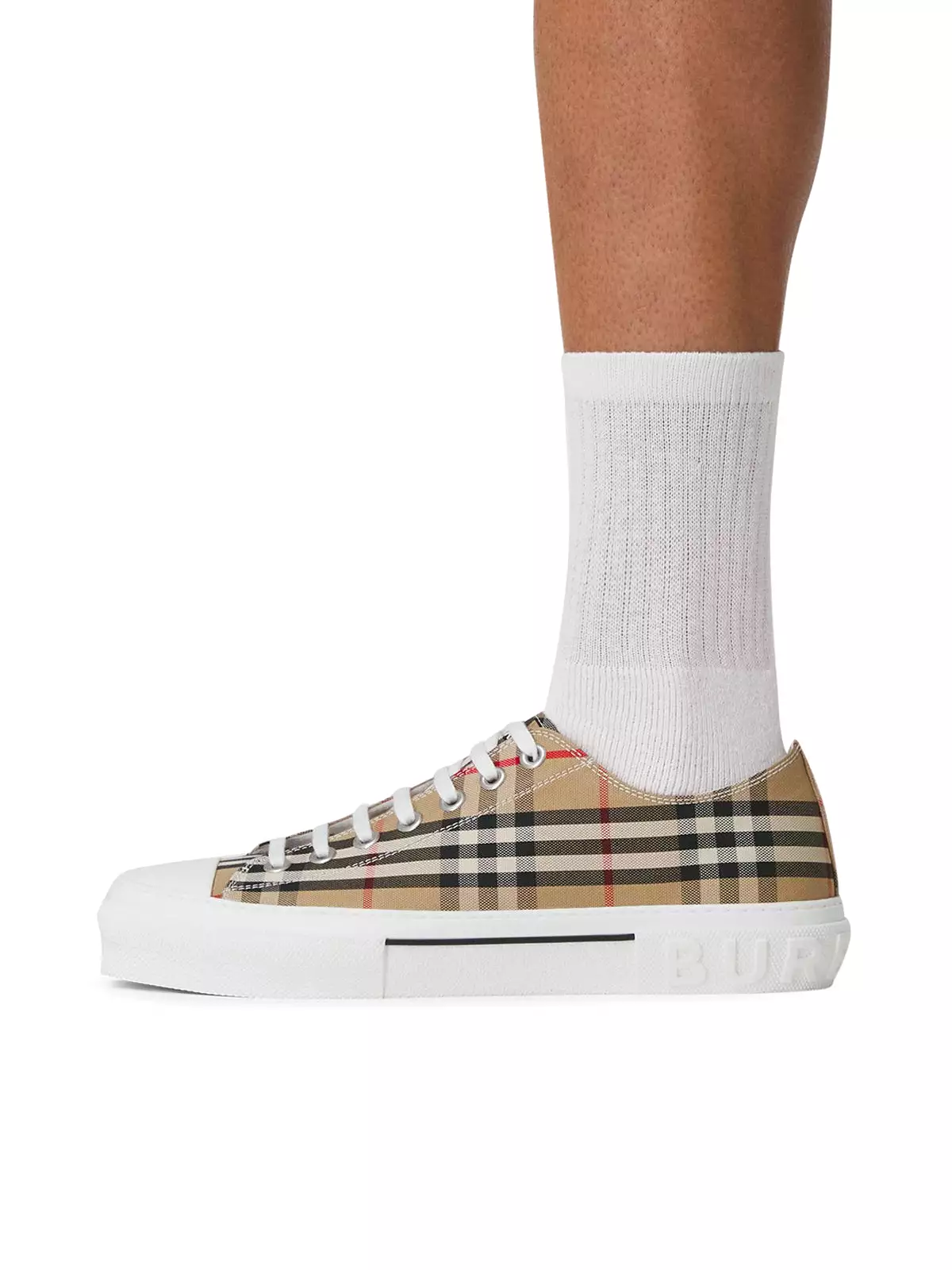 Vintage check cotton sneaker