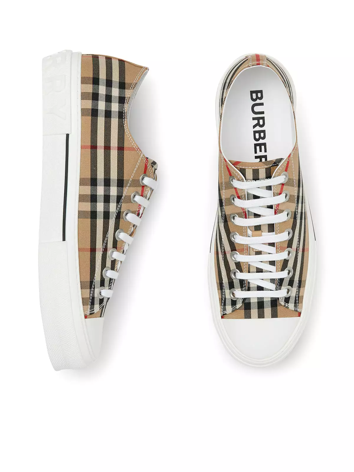 Vintage check cotton sneaker